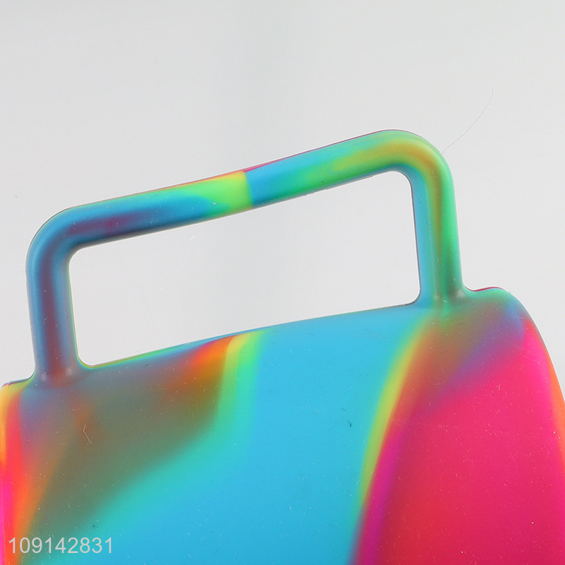 Good price colorful unbreakable silicone water cup water mug with handle