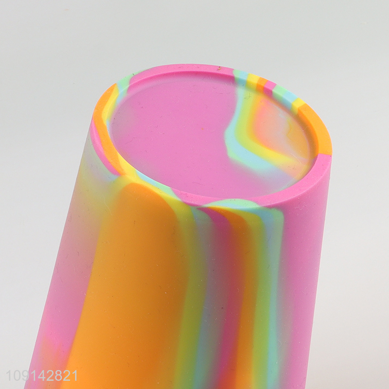 Good quality colorful silicone unbreakable water cup drinking cup for sale