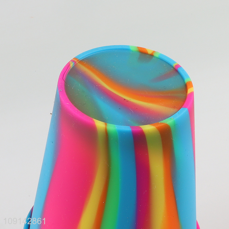 Factory direct sale colorful silicone water cup straw cup with lid
