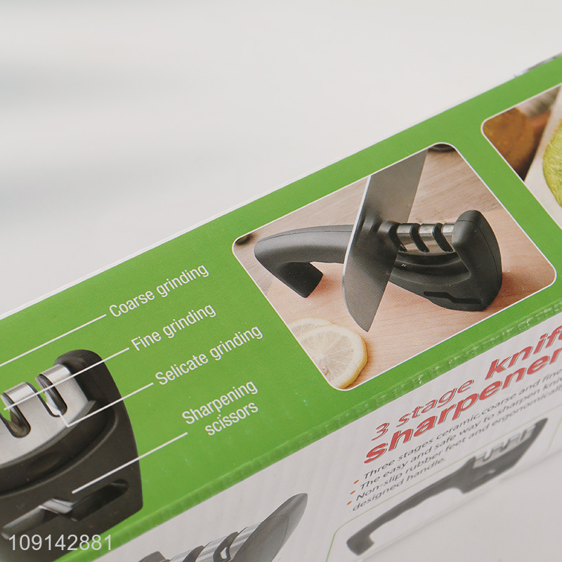 Factory Price Knife Sharpener 3-Stage Knife Sharpener for Steel Knives