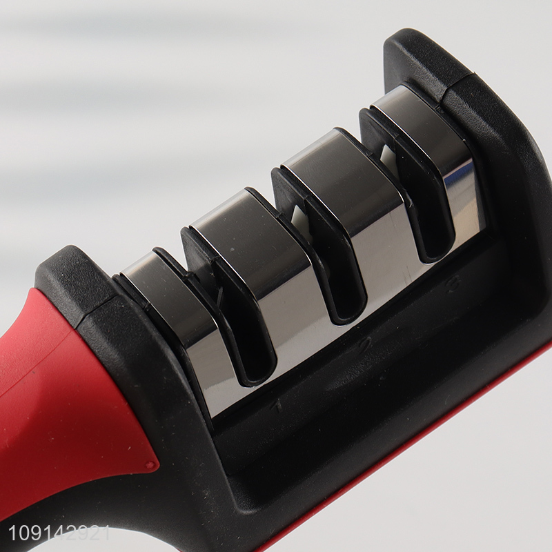 Good Quality 3-Stage Manual Knife Sharpener for Steel Knives & Scissors