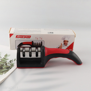 New Product Manual Knife Sharpener 3-Stage Knife Sharpener for Polishing