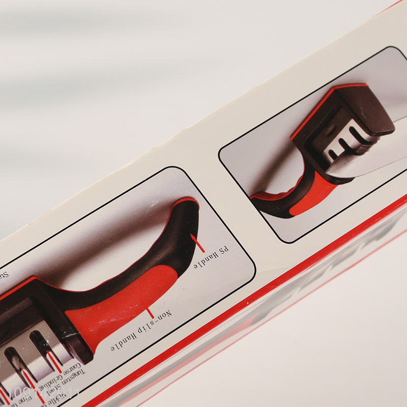 New Product Manual Knife Sharpener 3-Stage Knife Sharpener for Polishing