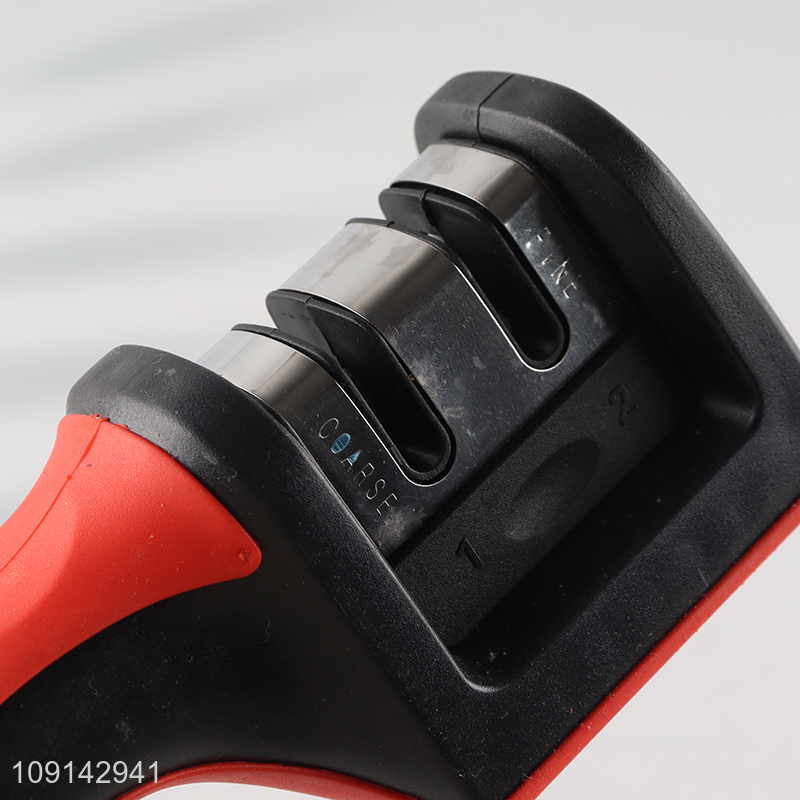 Factory Supply 2-Stage Manual Knife Sharpener for Polishing and Grinding