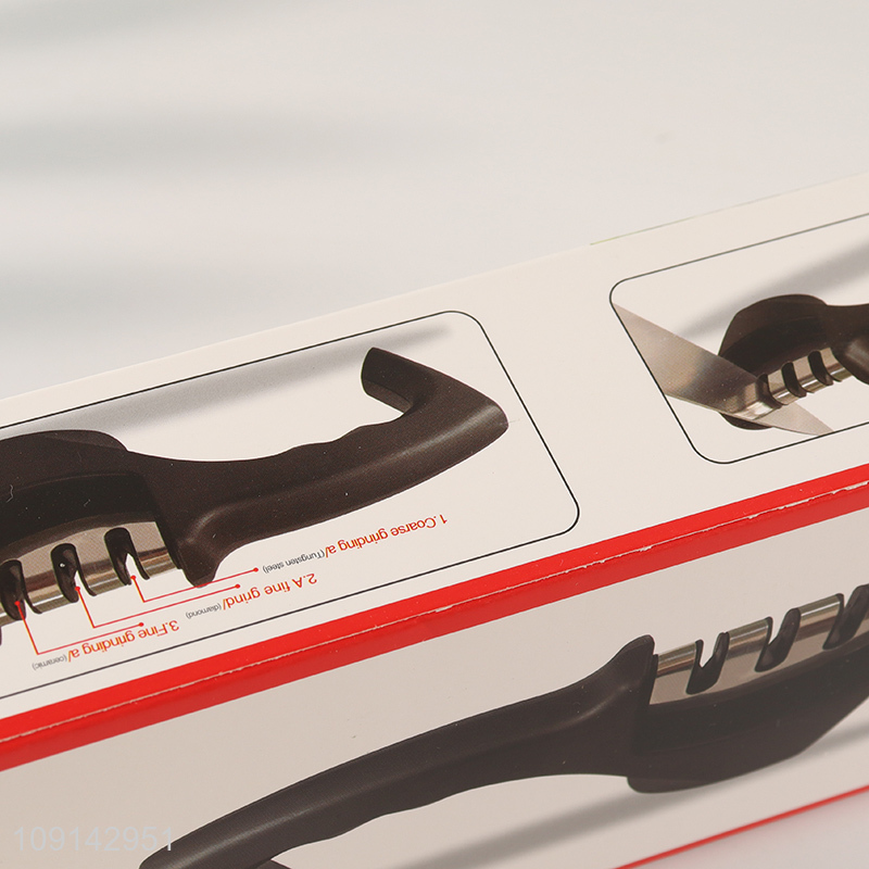 New Arrival Knife Sharpener 3-Stage Knife Sharpener for Steel Knives