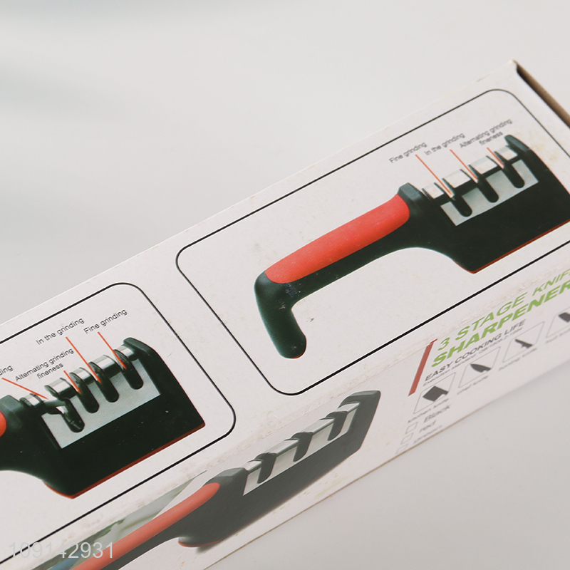 China Imports 3-Stage Professional Manual Knife Sharpener Kitchen Accessories