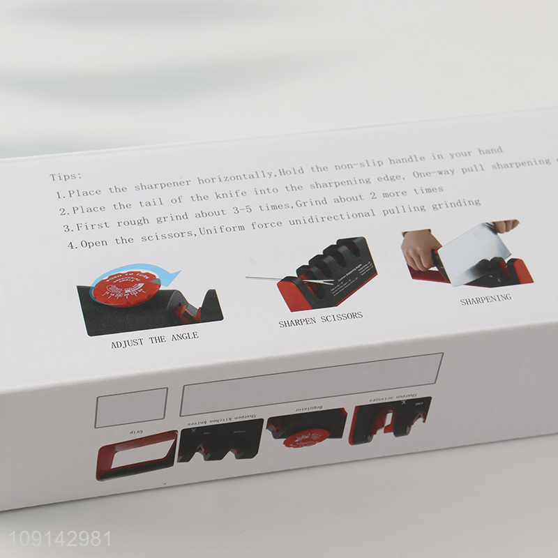 Hot Selling Manual Knife Sharpener 4-Stage Knife Sharpener for Polishing