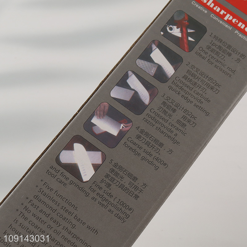 New Arrival Double Sided Knife Sharpener Hand-Held Diamomd Knife Sharper