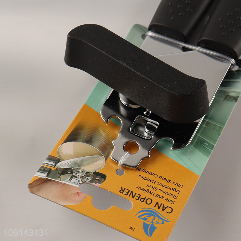 High Quality Manual Hand-Held Can Bottle Opener with Non-Slip Handle