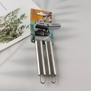 High Quality Manual Hand-Held Can Bottle Opener with Non-Slip Handle