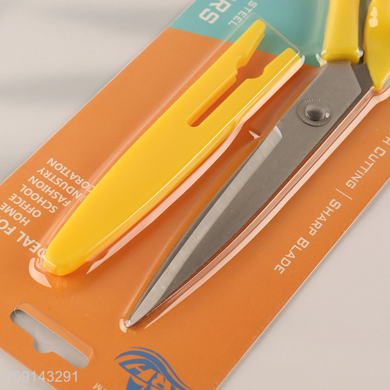 New Arrival Stainless Steel Office School Scissors with Protective Sheath