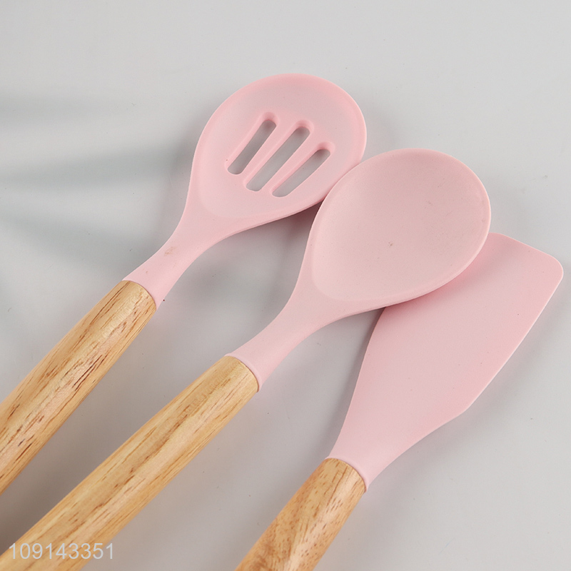 Online Wholesale 12 Pieces Silicone Kitchen Utenils Set with Holder