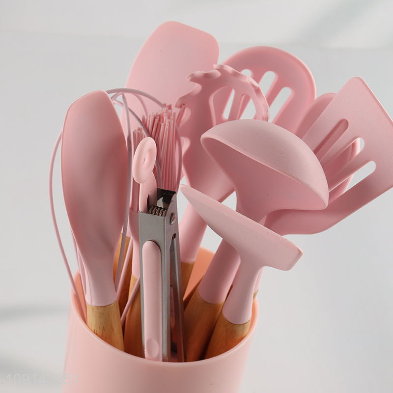 Online Wholesale 12 Pieces Silicone Kitchen Utenils Set with Holder