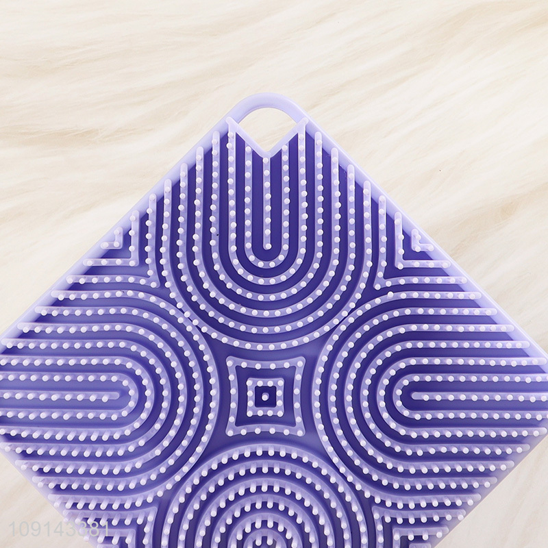 China factory multicolor silicone square bath brush shower massage brush