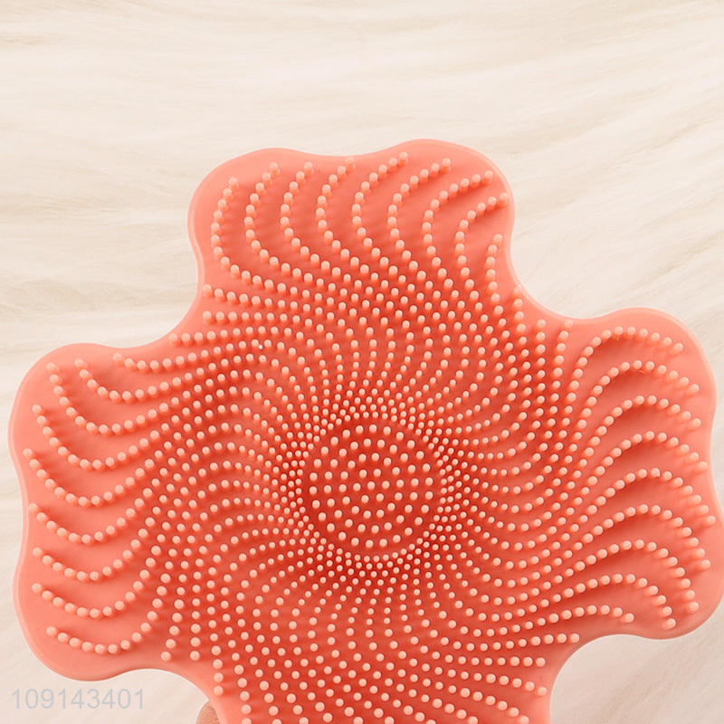 Yiwu market multicolor household silicone bath brush shower massage brush