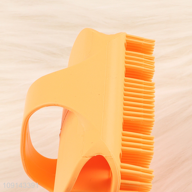 Hot products square silicone bath brush shower massage brush with handle