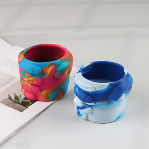 Good selling multicolor unbreakable silicone 350ml water cup