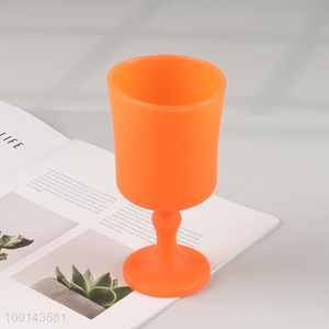 Hot selling 230ml unbreakable silicone goblet cup wine glasses champagne glasses