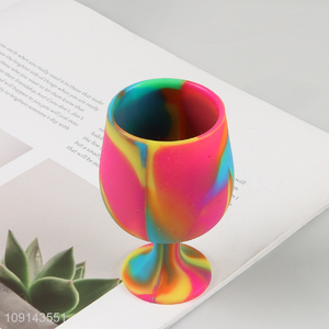 Top quality colorful 50ml silicone cup goblet cup for sale