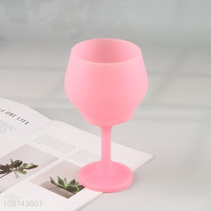 High quality unbreakable silicone 650ml goblet cup wine glasses for sale