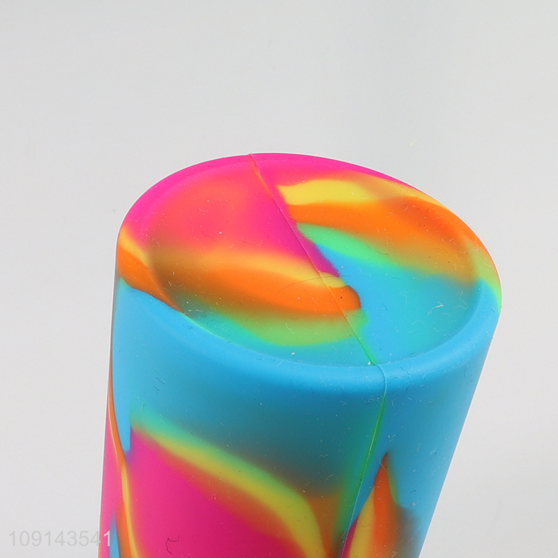 Hot sale colorful unbreakable silicone cup water cup 480ml drinking cup