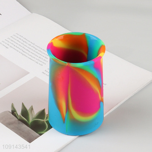 Hot sale colorful unbreakable silicone cup water cup 480ml drinking cup