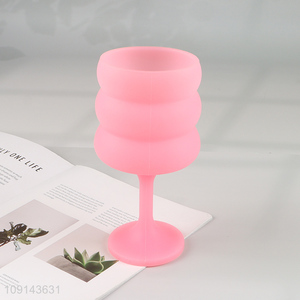 China supplier 600ml silicone champagne glasses wine glasses goblet cup