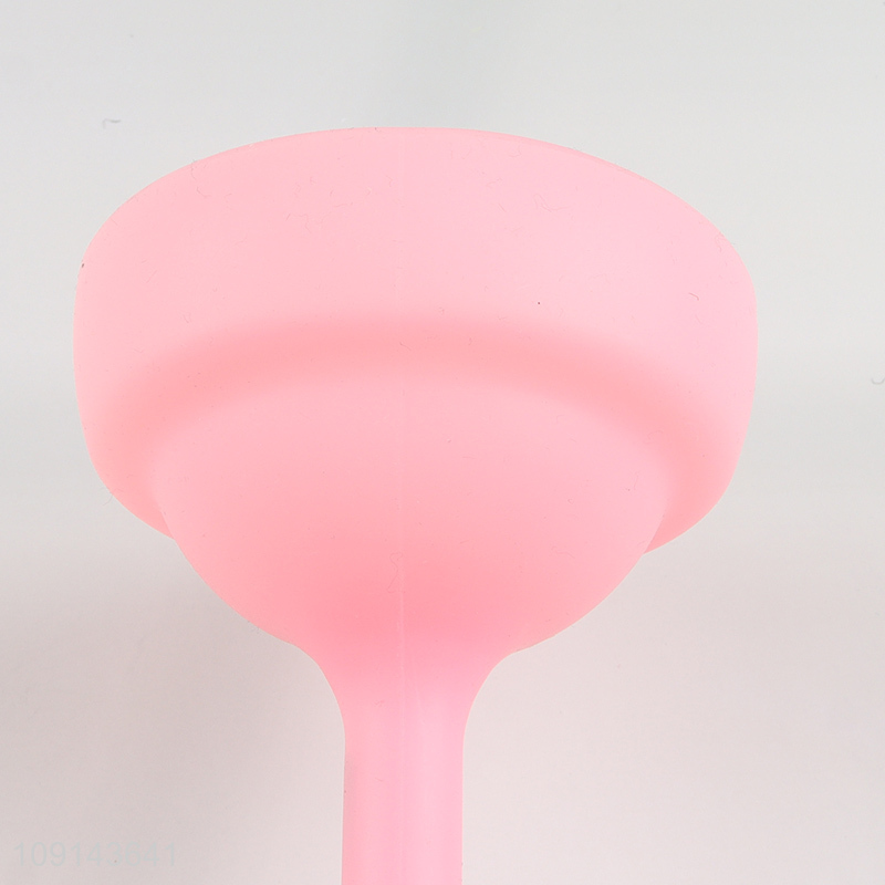 Factory price unbreakable silicone pink goblet cup wine glasses for sale