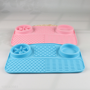 Top selling non-slip silicone pet slow feeder lick mat wholesale