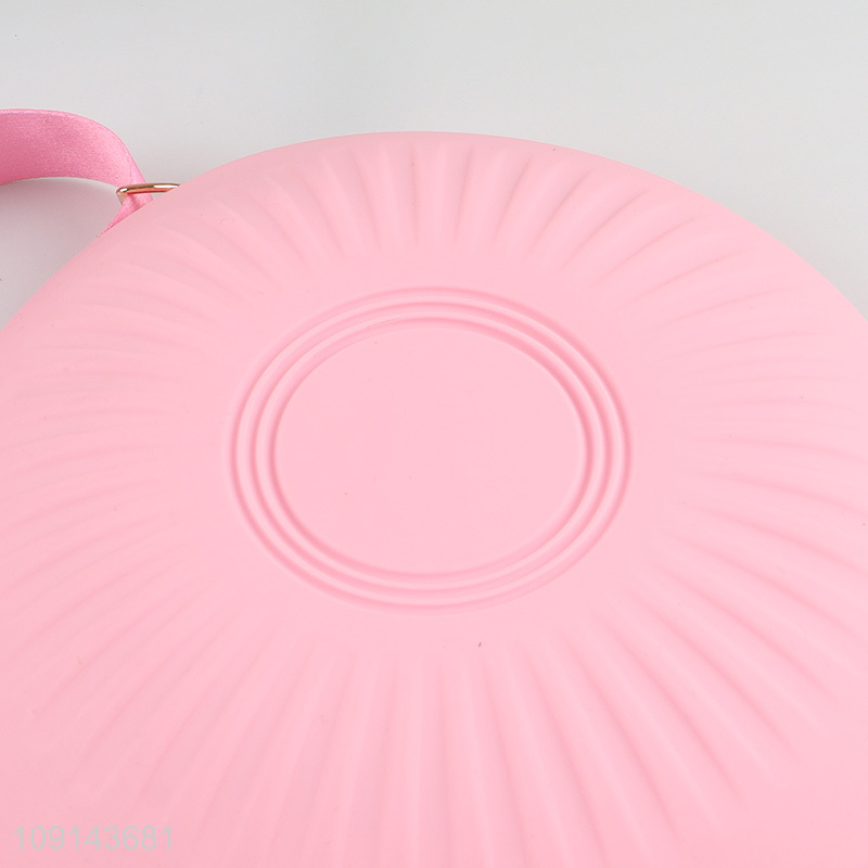 Good price pink silicone portable round girls messenger bag for sale