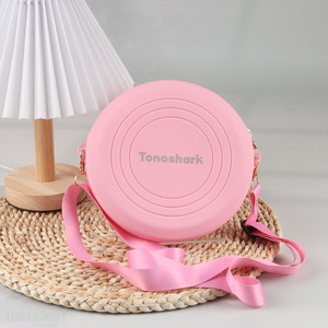 Good price pink silicone portable round girls messenger bag for sale