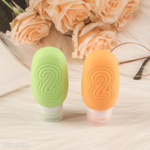 Most popular silicone 90ml travel bottle lotion squeeze bottle for sale