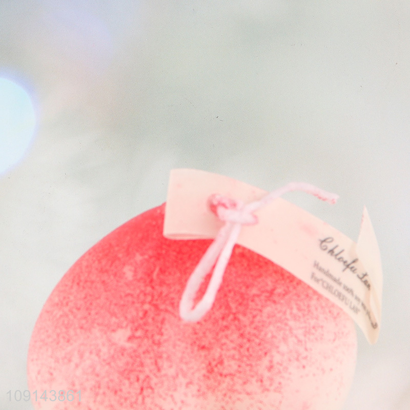 Top selling peach shape long lasting scented candle for home decor