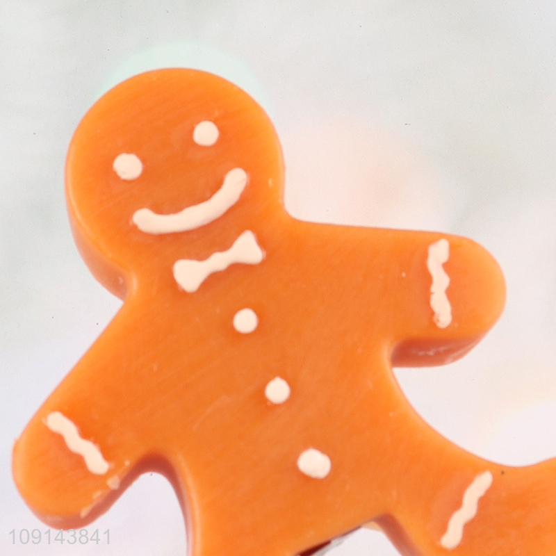 China products gingerbread man shape christmas scented candle for gifts