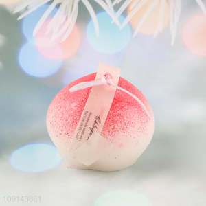 Top selling peach shape long lasting scented candle for home decor