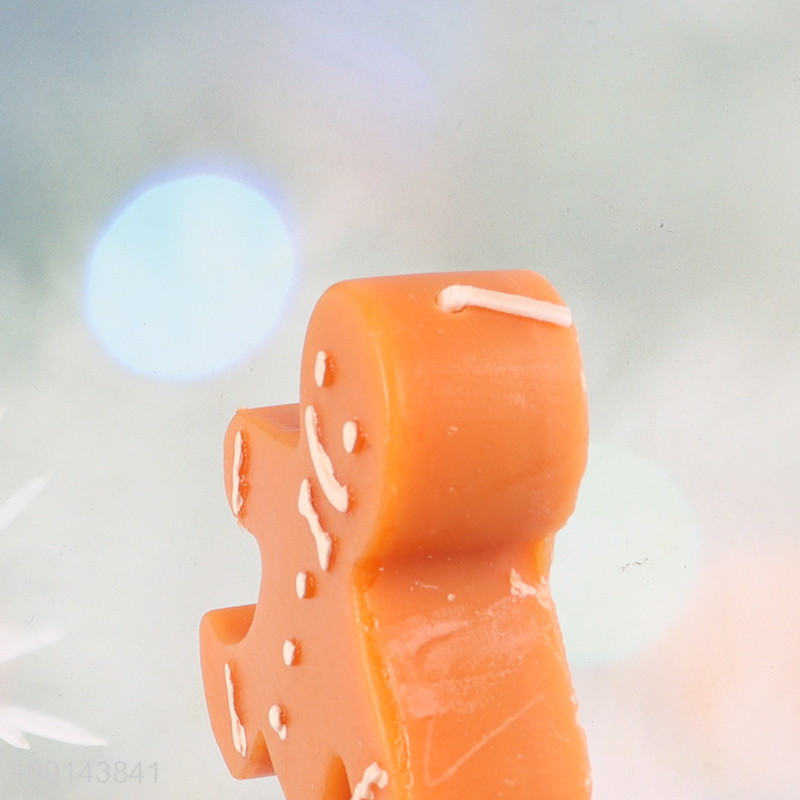 China products gingerbread man shape christmas scented candle for gifts