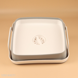 Yiwu market household folding storage basket with handle