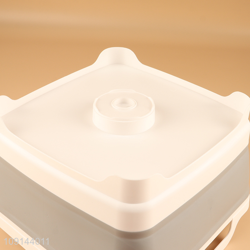 Yiwu market household folding storage basket with handle