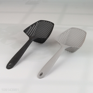 Top selling multicolor plastic slotted ladle scoop colander strainer