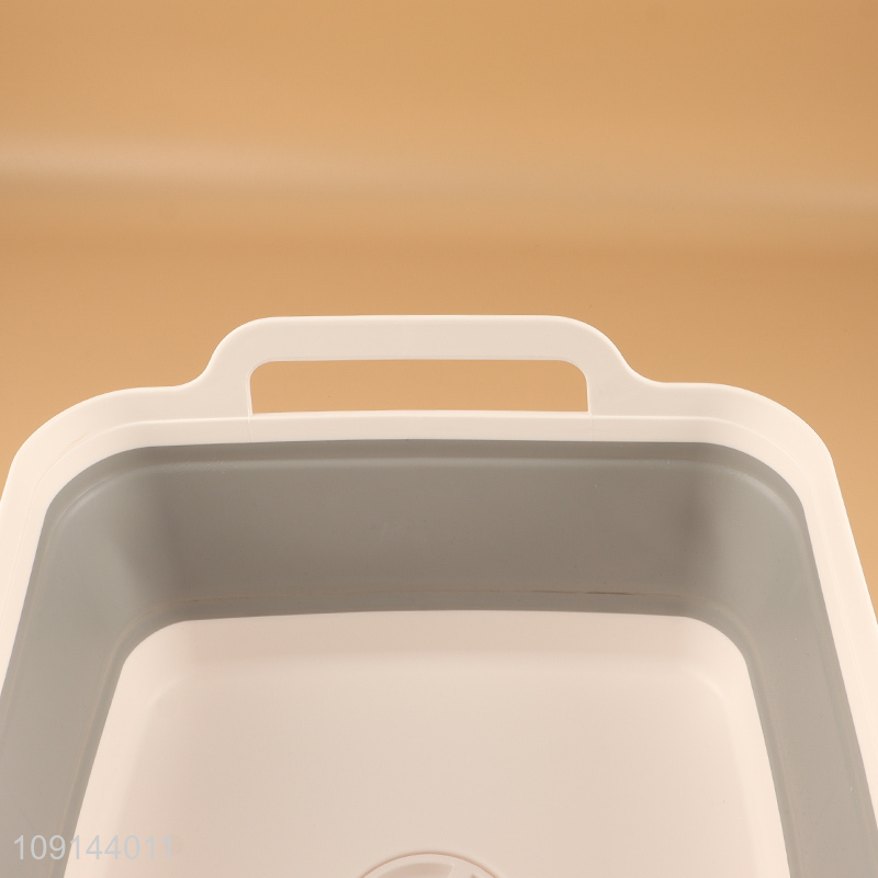 Yiwu market household folding storage basket with handle