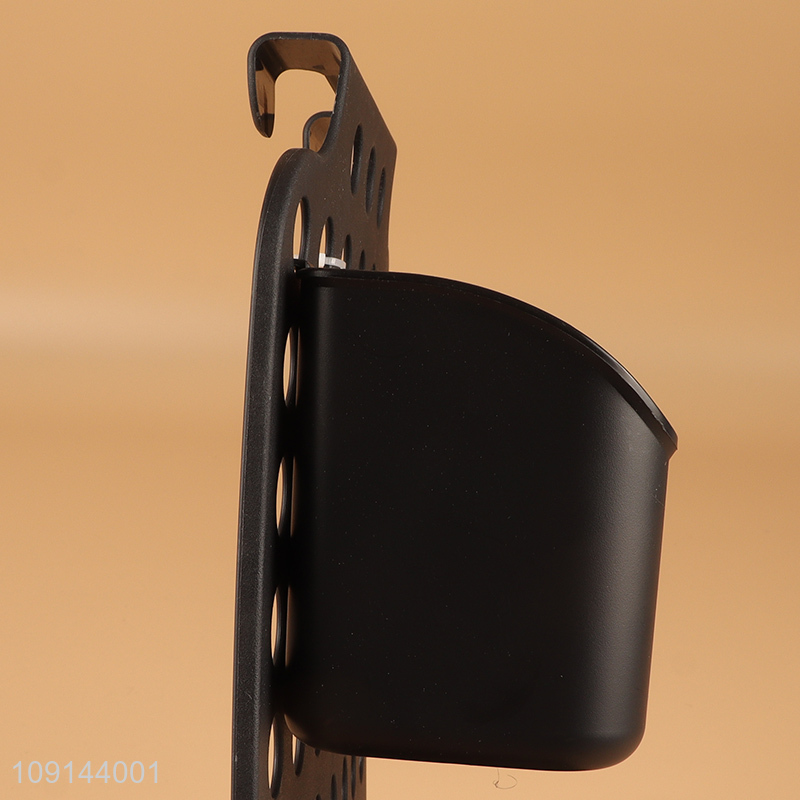 China products black plastic bathroom hanging storage basket bathroom shelves