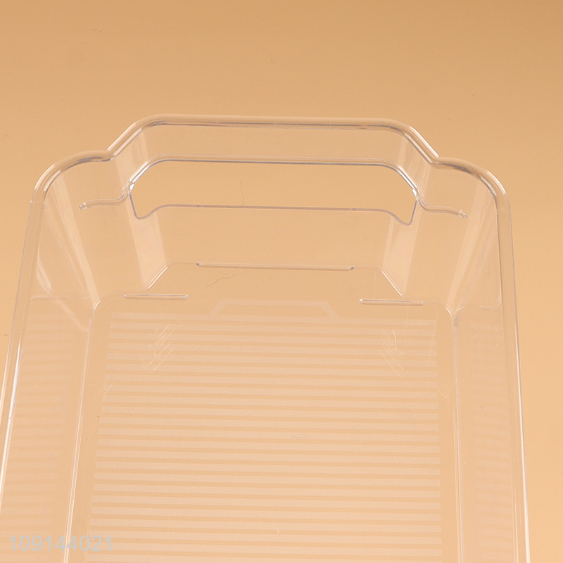 Hot items clear plastic fridge storage box with handle