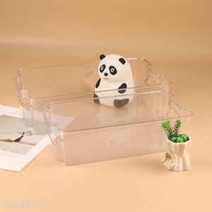 Hot items clear plastic fridge storage box with handle