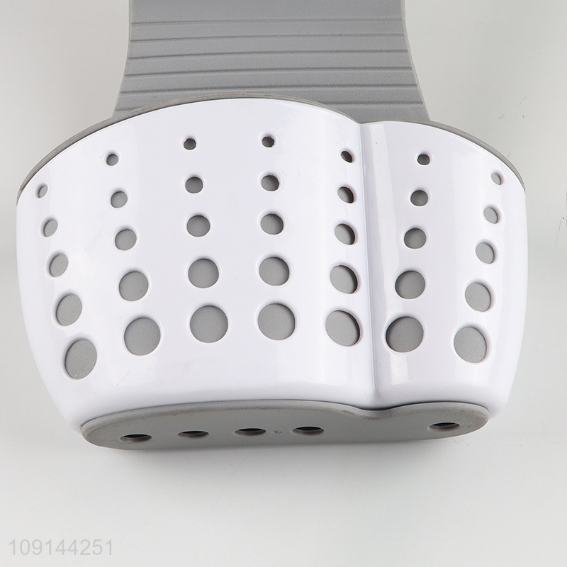 Low price double slot kitchen sink drain basket soap sponge holder