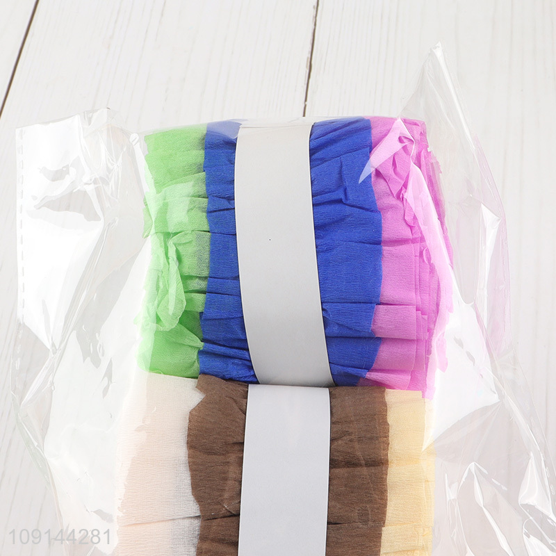 Wholesale Bright Colored Crepe Paper Ribbons Streamers for Party Decorations