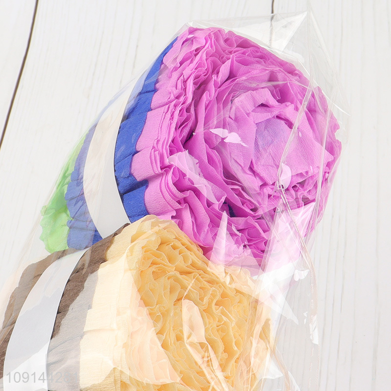 Wholesale Bright Colored Crepe Paper Ribbons Streamers for Party Decorations