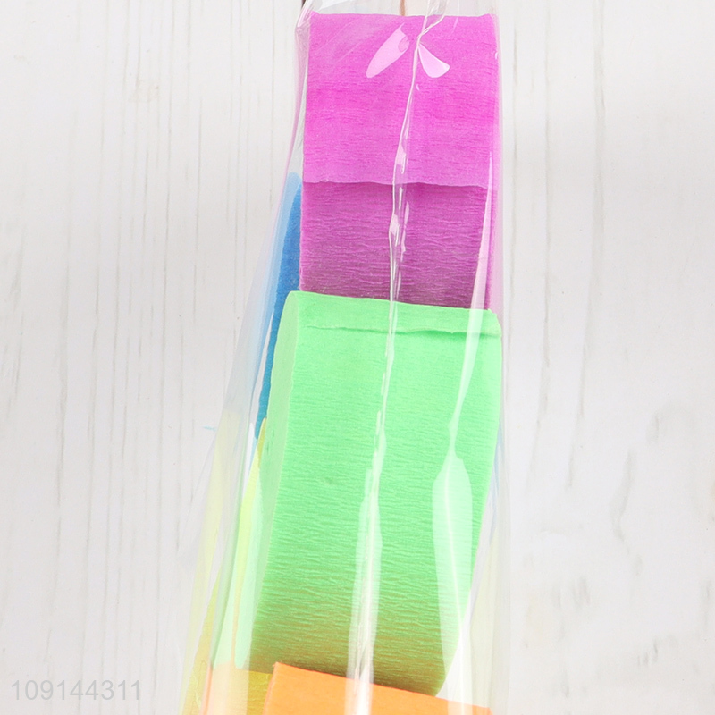 Top quality 6pcs party decoration stretch crepe paper streamers roll