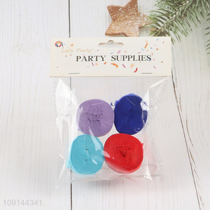 Factory price multicolor 4pcs stretch crepe paper for party supplies
