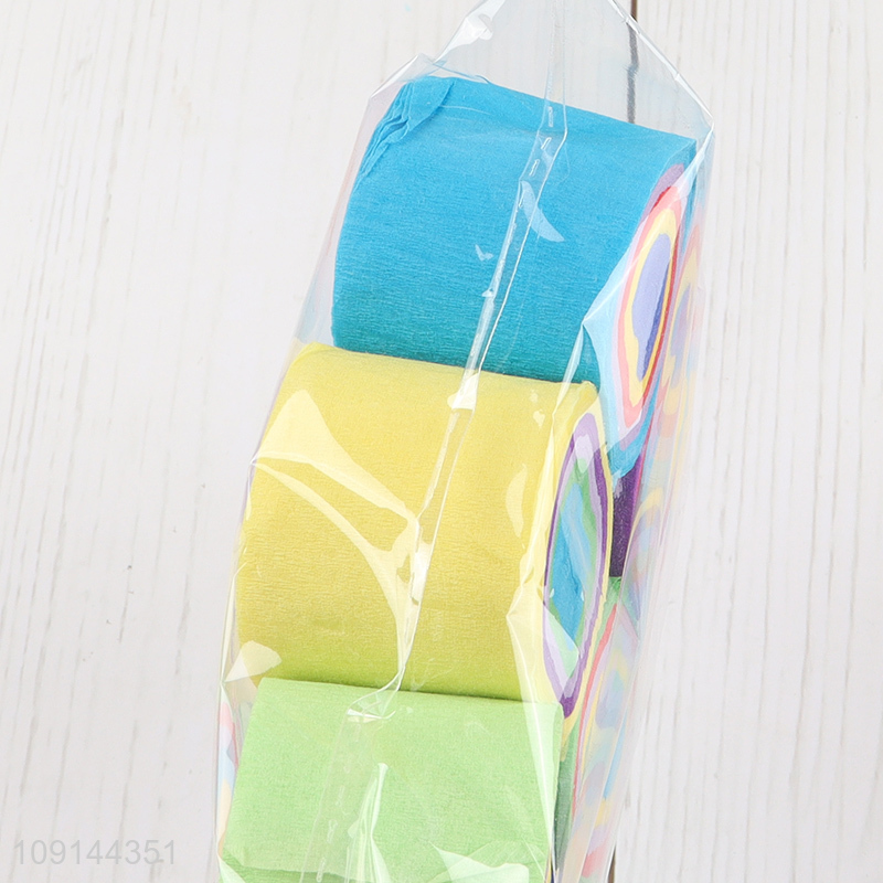 Most popular colorful party supplier stretch crepe paper