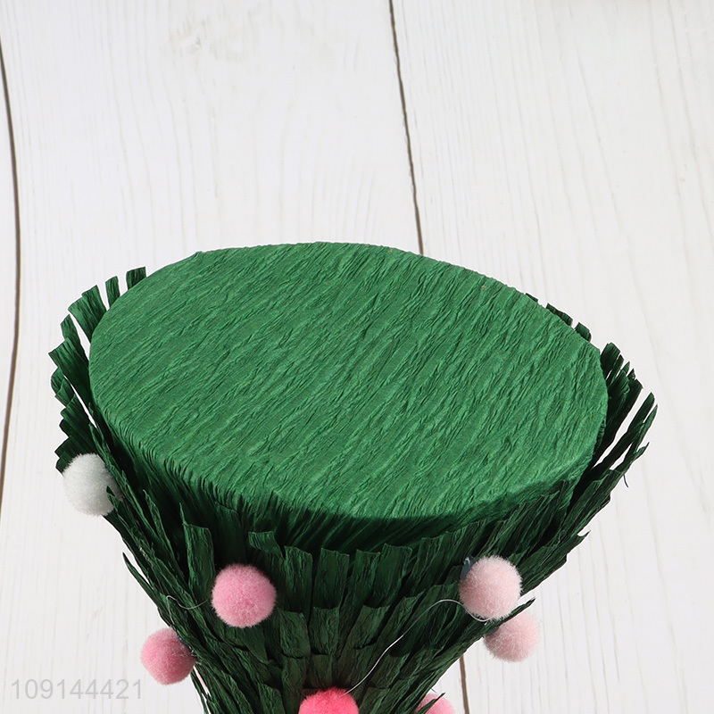 Best selling mini crepe paper christmas tree for christmas decoration